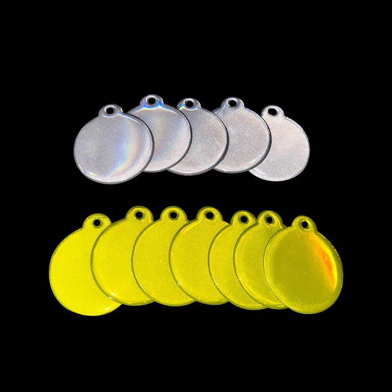 Round Shape Custom Reflective Keychain - 
